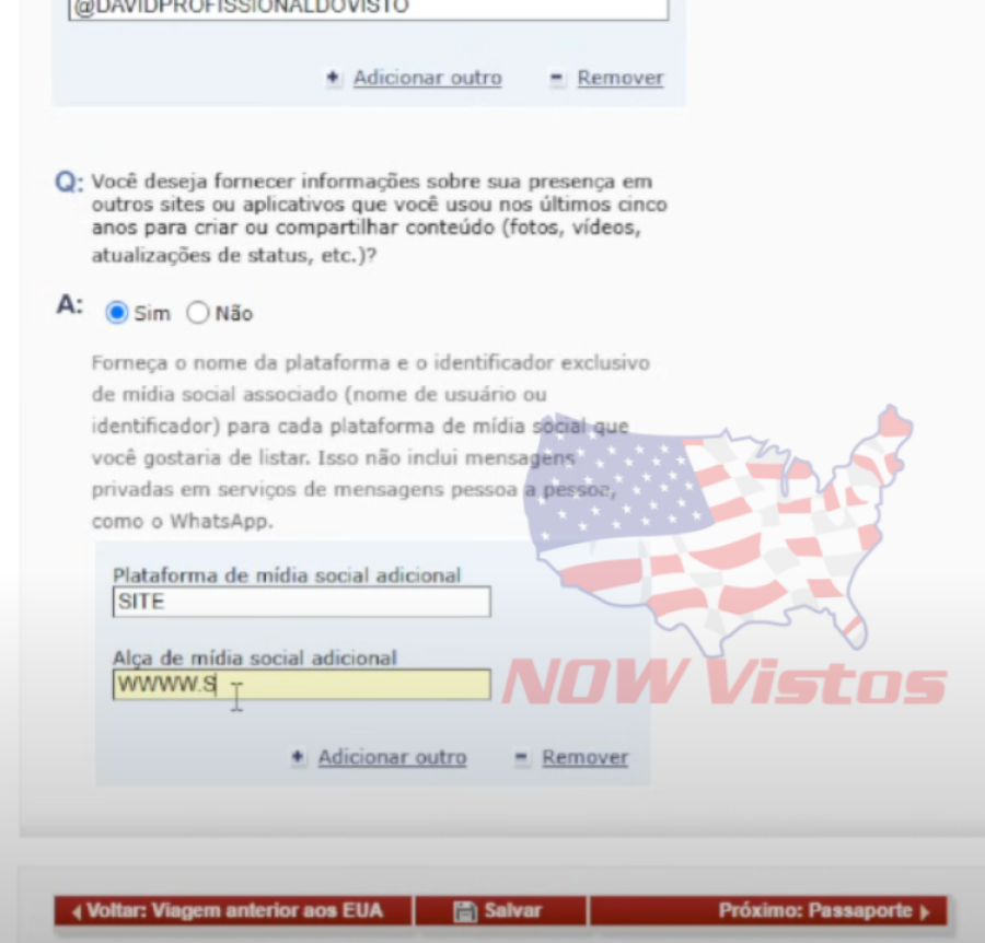 Imagem Páginas DS-160 Atualizadas 2025///////DS página incial 20 222